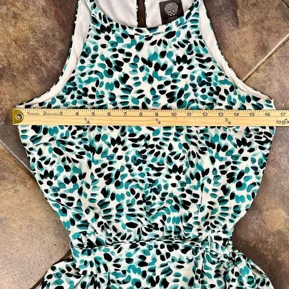 Vince Camuto Sleeveless High Neck Tie Waist Capri Jumpsuit 4 - Picture 8 of 16